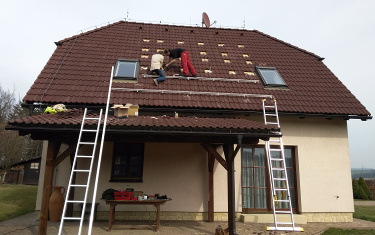 Montáž FVE elektrárny Hrubá Skála Turnov